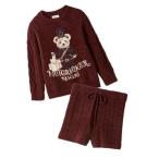 ショッピングホームウェア パジャマ ルームウェア 「WEB限定」「Steam Whip」ホリデーベアジャガードプルオーバー×ケーブルショートパンツSET レディース