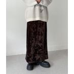 スカート クラッシュベロアタイトスカート