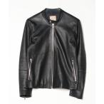 「TOMORROWLAND」 レザーブルゾン「denimコラボ」 44 ブラック メンズ