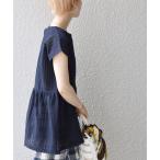「SHIPS any」 半袖カットソー ONE SIZE ネイビー レディース