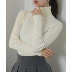 ニット セーター WEGO/「25年秋冬新作」リブタートルニット レディース