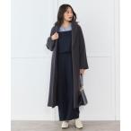 コート アウター 「PECOLAMB」 ウールメルトンガウンコート レディース