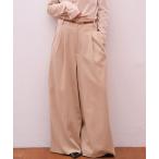 ショッピングワイドパンツ パンツ ハイウエストネップタッチワイドパンツ レディース