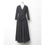 ショッピング花柄 「MARIHA」 花柄7分袖ワンピース - ブラック レディース