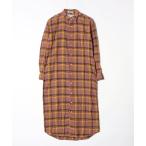 「INDIVIDUALIZED SHIRTS」 チェック柄シャツワンピース - ブラウン レディース
