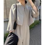 「DouDou」 セットアップ FREE グレイッシュベージュ レディース