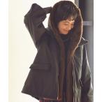 コート アウター 取り外しファー中綿フードコート レディース
