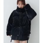 ショッピングブルゾン ブルゾン アウター 「WEB先行/袖取り外し可」ベロアパディングブルゾン レディース