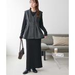 ワンピース 「褒められ確定!/３点セット」ペプラムジレ付マルチウェイセットアップ