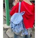 デイバック リュック 「HELLO.SANFRANCISCO/ハローサンフランシスコ」ロゴ刺繍サテンリュックサック レディース