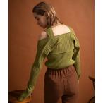 [MAISON SPECIAL] вязаный ансамбль FREE зеленый женский 