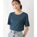 「GLOBAL WORK」 半袖カットソー MEDIUM ターコイズブルー レディース