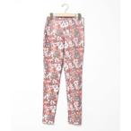 [JEANASIS] цветочный принт обтягивающий брюки M Brown женский 