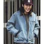 ショッピングコーデュロイ ブルゾン アウター FREAK’S STORE/フリークスストア 襟コーデュロイ切り替え 加工デニムブルゾン メンズ