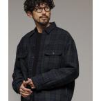 ジャケット テーラードジャケット ビッグシルエット ウォッシュド フランネル 中綿 チェックシャツジャケット/ Washed Flannel Padd