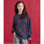 ショッピングリボン ニット セーター SANRIO/サンリオ 「HELLO KITTY」 シャギー リボン 総柄 ニット レディース