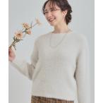 ショッピングラメ ニット セーター 「S-LL」きらっと華やか ふんわりラメフェザーニット レディース