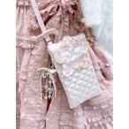 ショッピングポシェット ショルダーバッグ バッグ 星形ワッペン付きキルティングスマホポシェット レディース