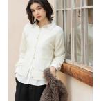 ショッピングラメ カーディガン 金ボタンラメニットカーディガン「洗濯機OK」 レディース