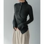 ショッピング動画 ニット セーター 「on:nue」「着用動画あり！/ 5色展開」 センターボタンニュアンスリブニット /2025 AW COLLECTION レディー