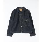 デニムジャケット gジャン HOUSTON ブランケット付きデニムジャケット メンズ レディース