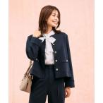 ジャケット テーラードジャケット ツイードノーカラージャケット/591838 レディース
