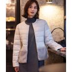 コート アウター ファー付きライトショートダウンコート「軽量・ダウン90%/フェザー10%・手洗い可能」 レディース