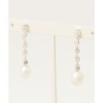 ショッピングパール ピアス ピアス スクエアチェーンパールピアスSV925(OG) レディース