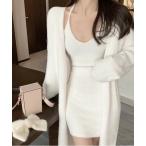  ансамбль мохнатый вязаный кардиган . Cami & 2 три юбка. 3 пункт SET