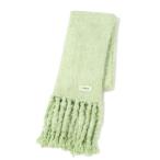 ストール マフラー SANTEヘアリーシルクフリンジニットストール レディース