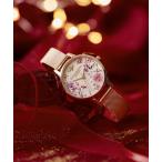 ショッピングburton 腕時計 「OLIVIA BURTON/オリビアバートン」シグネチャー - 30mm イラストレイテッド フローラル ローズゴールド メッシュ レディー