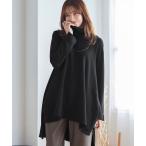 ショッピングチュニック ニット セーター まろやかタートルニットチュニック レディース