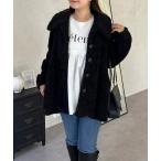 コート アウター ペプラムボアコート レディース