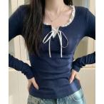 tシャツ リボンデザイントップス レ