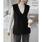 ベスト ジレ シャギーニットベスト 