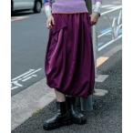 ショッピングパープル スカート タックスカート
