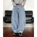 ショッピングバルーン ジーンズ 「neos」バルーンシルエット バレル ビンテージウォッシュ デニムパンツ メンズ レディース