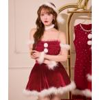 コスプレ チュールフリルオフショルセットアップサンタコスプレ「コスプレ6点セット」