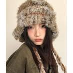 ニット帽 ニットキャップ フェイクファーニット帽 レディース