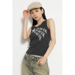 [LAGUA GEM] топ FREE черный женский 