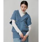 ショッピング半袖 「Curensology」 半袖ニット FREE ブルー レディース