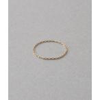 指輪 リング K18YG ミラーカットチェーンリング レディース