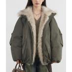 コート アウター ファーライニングダウンジャケット レディース