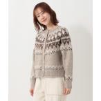カーディガン ノルディックフェザーカーディガン レディース