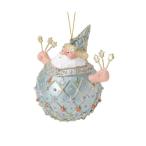 インテリア レジンオーナメント サンタ ブルー