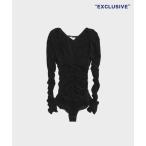 「FETICO/フェティコ」別注 Velvet tulle shirring bodysuit/ベルベットチュールシャーリングボディスーツ レディース