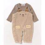 ショッピングロンパース ベビー服 ロンパース アニマルクマ恐竜モチーフぽこぽこボアカバーオール(60~80cm)