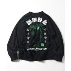 トレーナー スウェット SAUVENIR/サウベニア 別注 オールナイト野良サウナ バックデザイン クルーネックスウェット メンズ