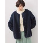 ジャケット ノーカラージャケット 切替ボアジャケット レディース