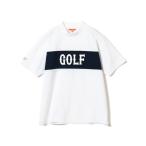 ショッピングORANGE tシャツ ORANGE LABEL / ブロッキング ロゴ モックネックシャツ（吸水速乾・UVカット） メンズ
